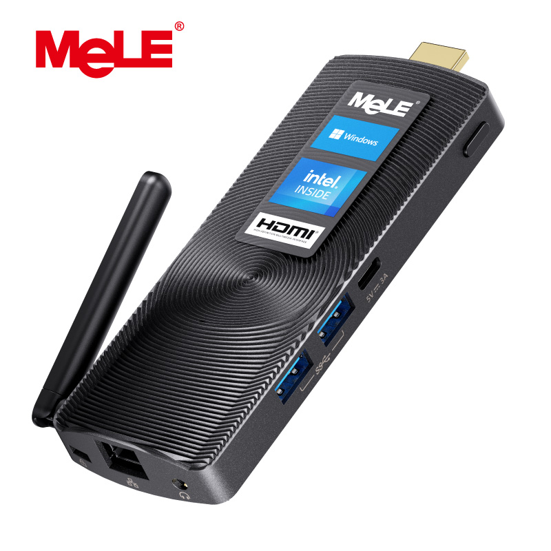 MeLE-Fanless Mini PC Stick Intel, Windows 11, Casa, N4000, LPDDR4, 4GB, 128GB, Computador Industrial, HDMI, Gigabit Ethernet em IOT