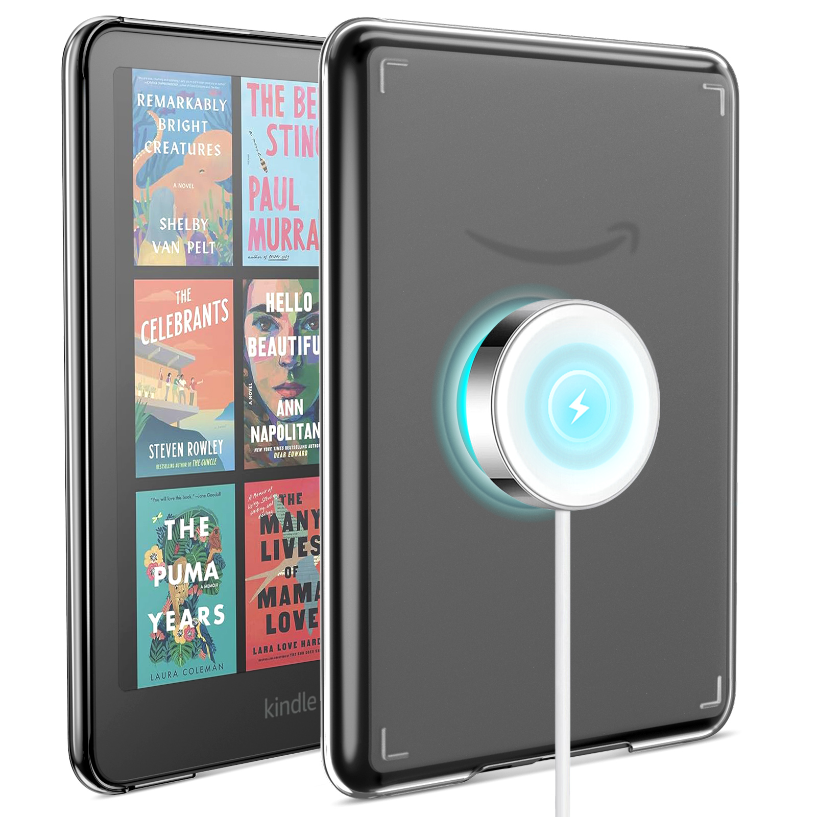 Etui magnetyczne MoKo do 7-calowego Kindle Paperwhite Signature Edition (12 generacji-2024) i Kindle Colorsoft - do Magsafe, cienkie, przezroczyste