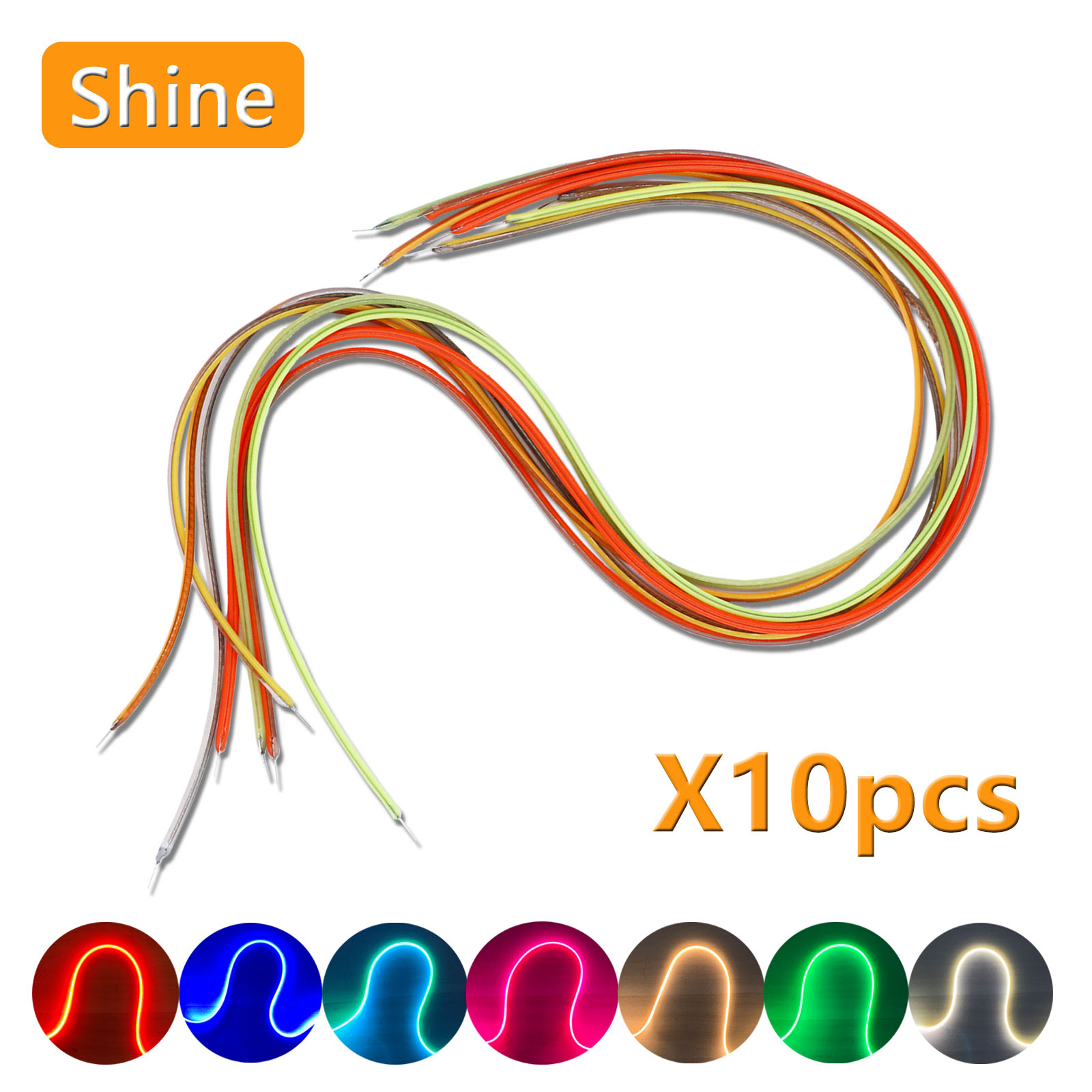 10 Uds. Filamento LED COB de 3V Flexible 300mm 260mm 185mm 145mm 130mm 95mm 80mm 60mm 38mm piezas de lámpara de bombilla Edison decoración de diodo LED