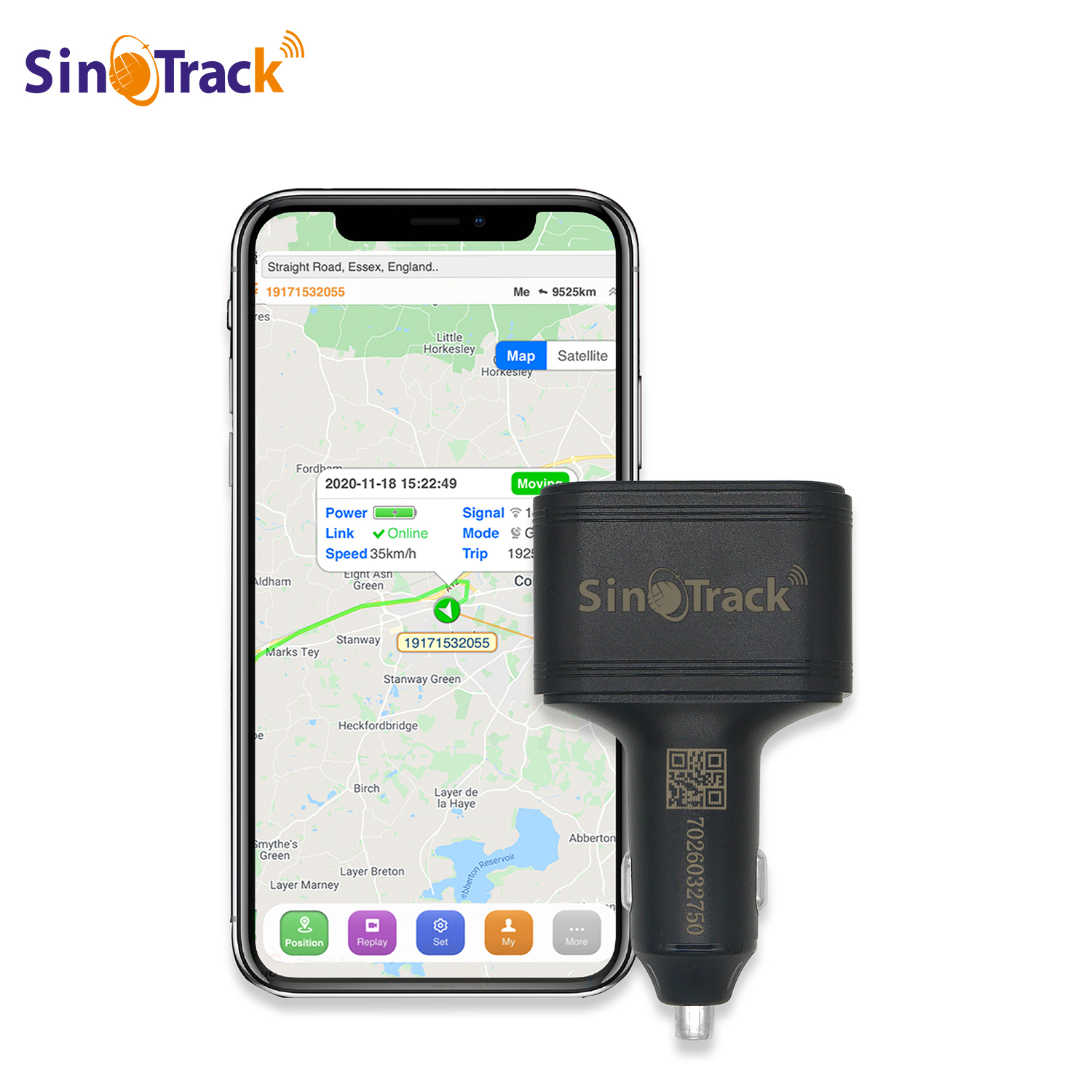SinoTrack Dual USB sigarettenaansteker in de auto GPS Tracker ST-909 autotelefoonoplader met gratis online tracking-app