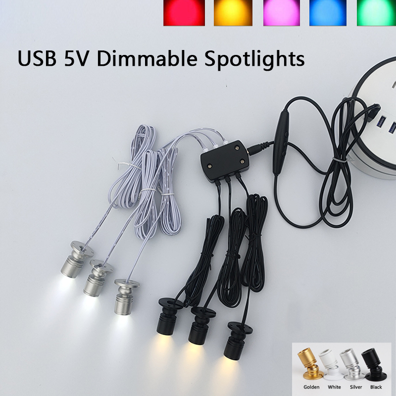 Светодиодный USB 5 В с регулируемой яркостью, светильник для шкафа, светильник для модели, дисплей, счетчик вина, гаражный комплект, выставочный чехол, полка, мини-прожектор