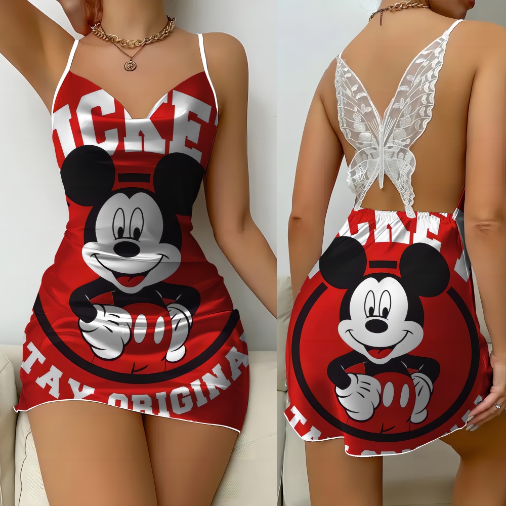 Ropa de noche para mujer, pijamas sexys para mujer, ofertas de verano, ropa de dormir, camisón para mujer, reseñas coreanas, muchos pijamas, nuevo patrón de Mickey