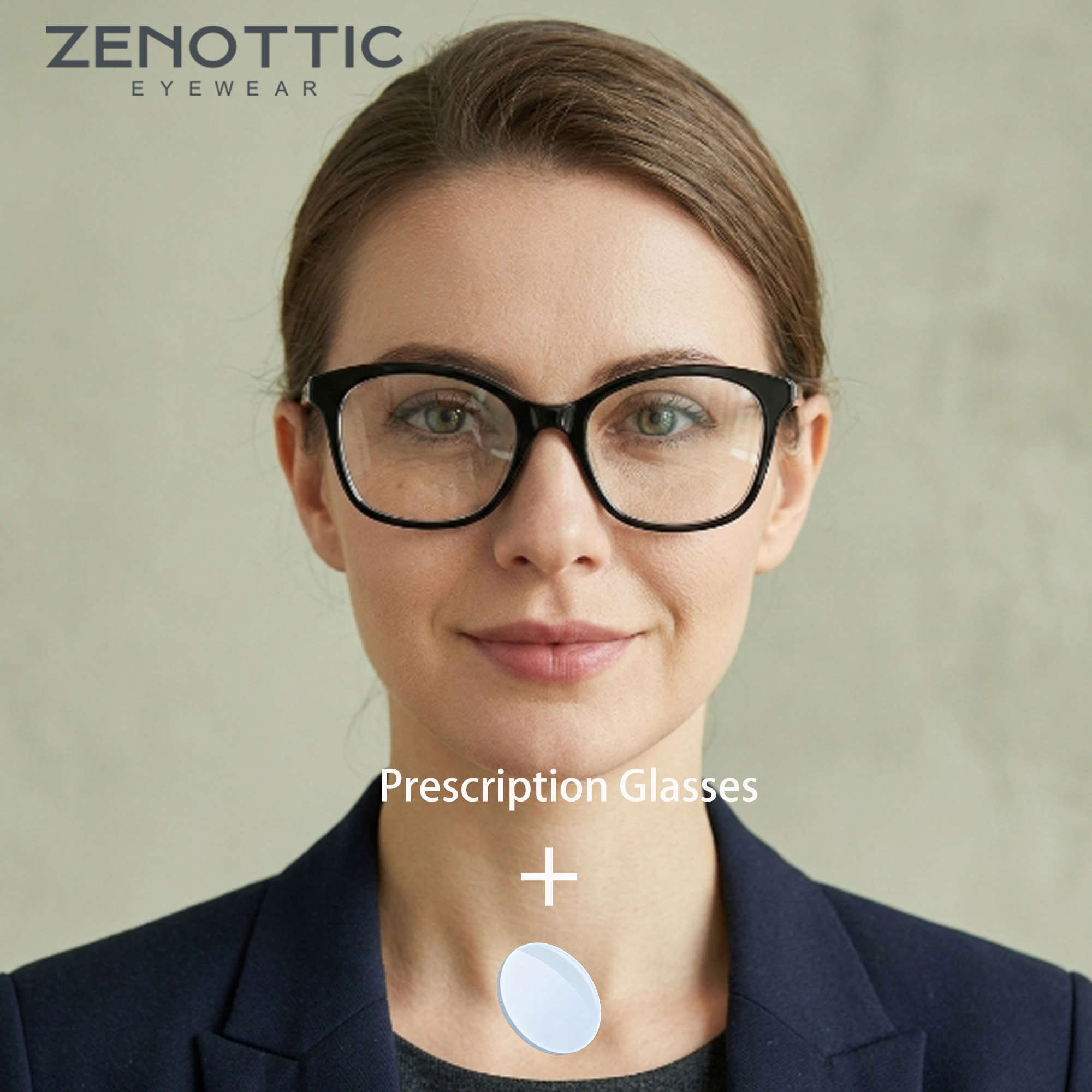 ZENOTTIC Damen-Brille in Größe XS, Schmetterlingsform, Acetat, verschreibungspflichtige Brillen, Blaulichtblockierung, photochrome Myopie-Brille