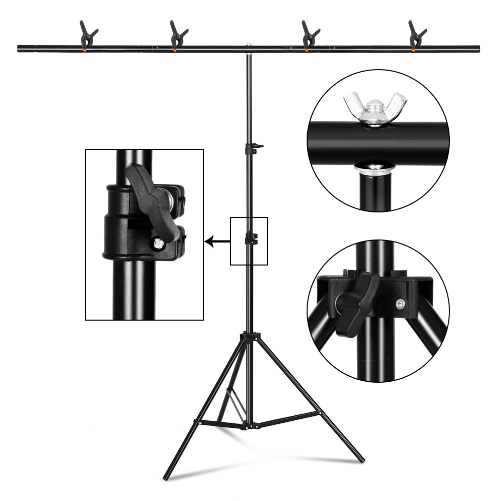 SH 200cmX200cm T-förmiger Hintergrundständer Fotohintergrund für Fotostudiofotografie Grüner Bildschirm Chromakey