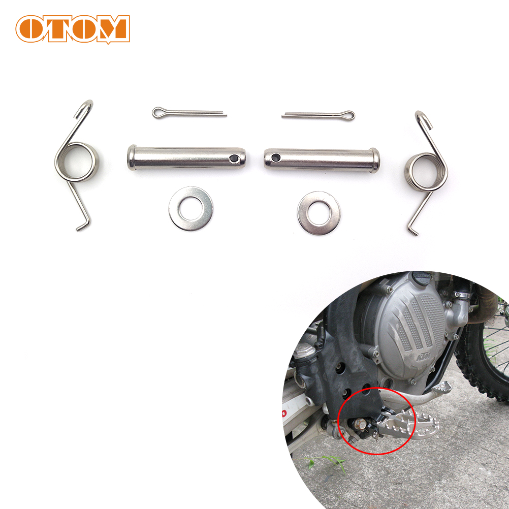 OTOM ใหม่หมุดเท้าชุด Pins รถจักรยานยนต์ Footrest เหยียบ Pads Bolt สําหรับ KTM SX XCF XCW EXC EXCF Husqvarna TE FC FX 250 450 530