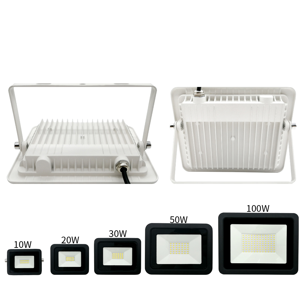 Reflector LED 10W 20W 30W 50W 100W luz de inundación 220V impermeable IP68 pared exterior jardín foco Reflector lámpara Foco