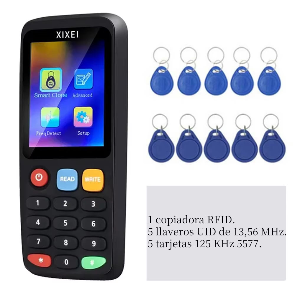 Lector de Chip inteligente X7 RFID, fotocopiadora clonadora de fichas de identificación IC, grabador de insignias de 125Khz, duplicador de etiquetas de 13,56 Mhz, programador Ntag215 de llave NFC