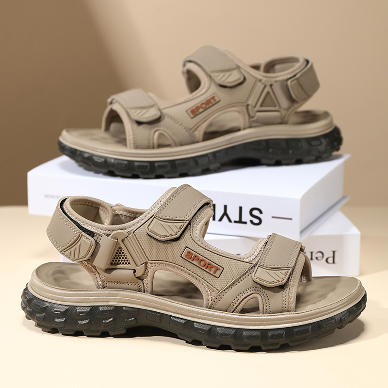 Sandalen heren zomermode nieuwe stijl buitenkleding zachte zool slijtvaste antislip anti-geur ademende strandsandalen voor tweeërlei gebruik