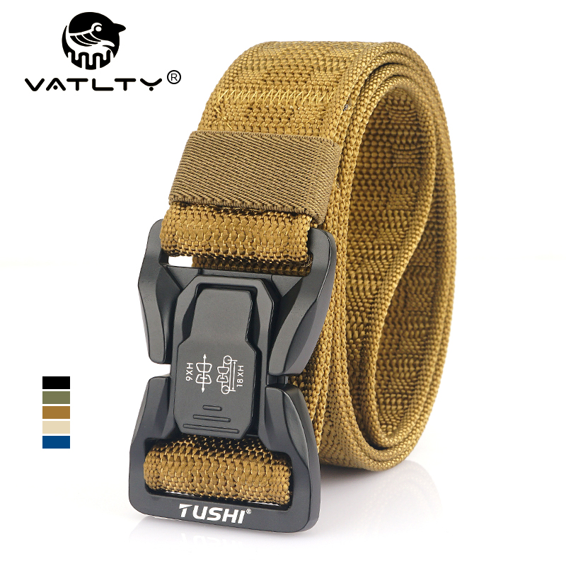 VATLTY Nieuwe Militaire Legerriem voor Mannen 1200D Sterke Nylon Gesp Quick Release Tactische Outdoor Riem 3.8 cm Gordels mannelijke Bandjes