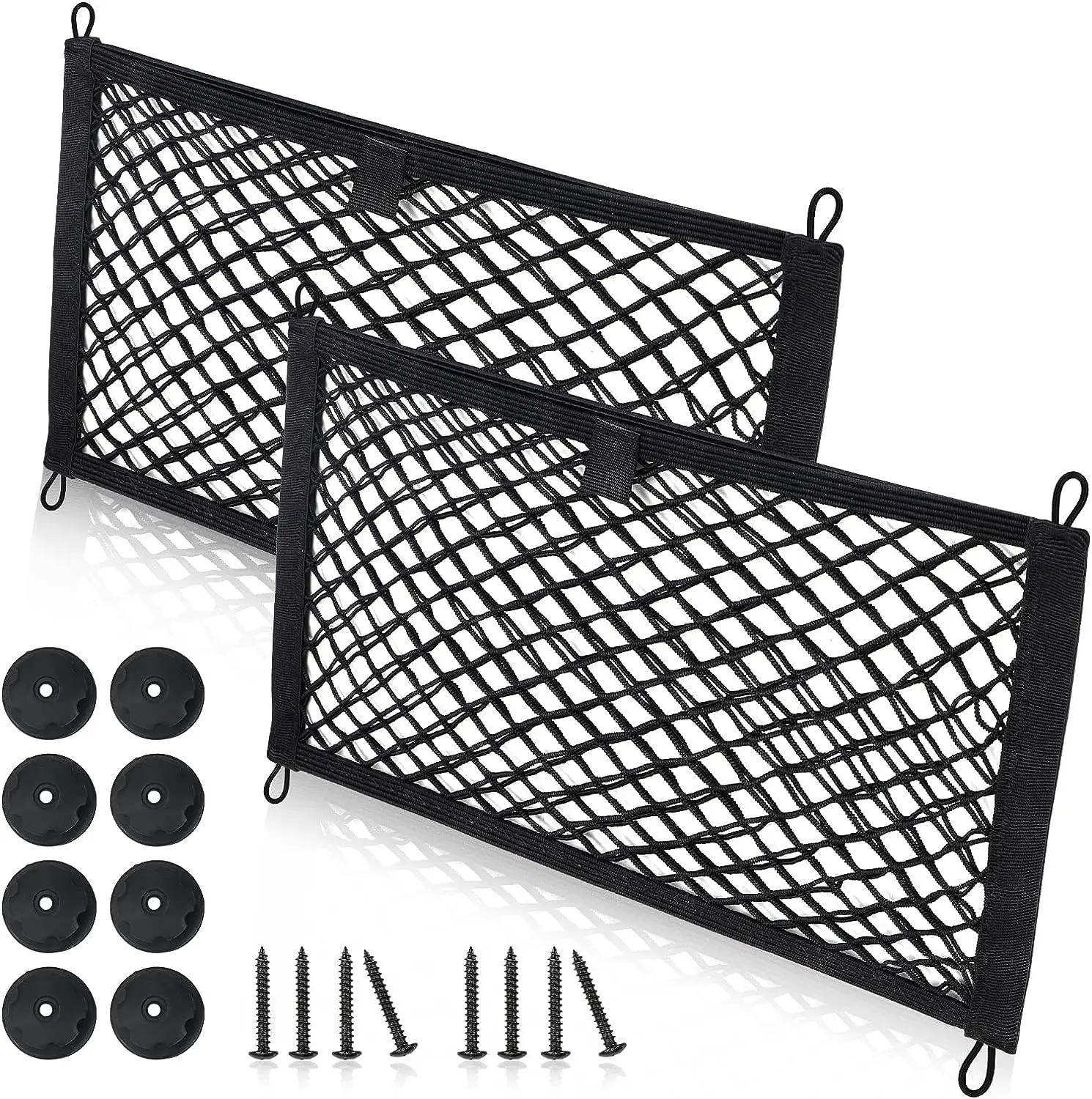 Filet de chargement universel en maille pour le rangement de voiture, filet de rangement de poche en maille extensible, filet de poche pour autocollant mural, pochette de rangement