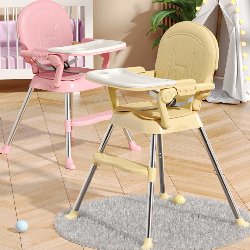 Altura dobrável e ajustável multi-funcional do bebê cadeira de jantar, assento portátil Home para crianças