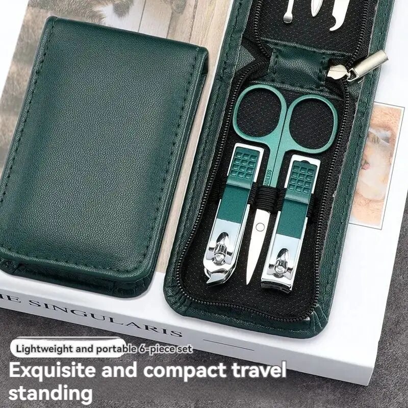 6 stücke Nagel knipser Set Anti-Splash Nagel knipser Maniküre Edelstahl Nagel knipser High-End Haushalts Pediküre Werkzeuge