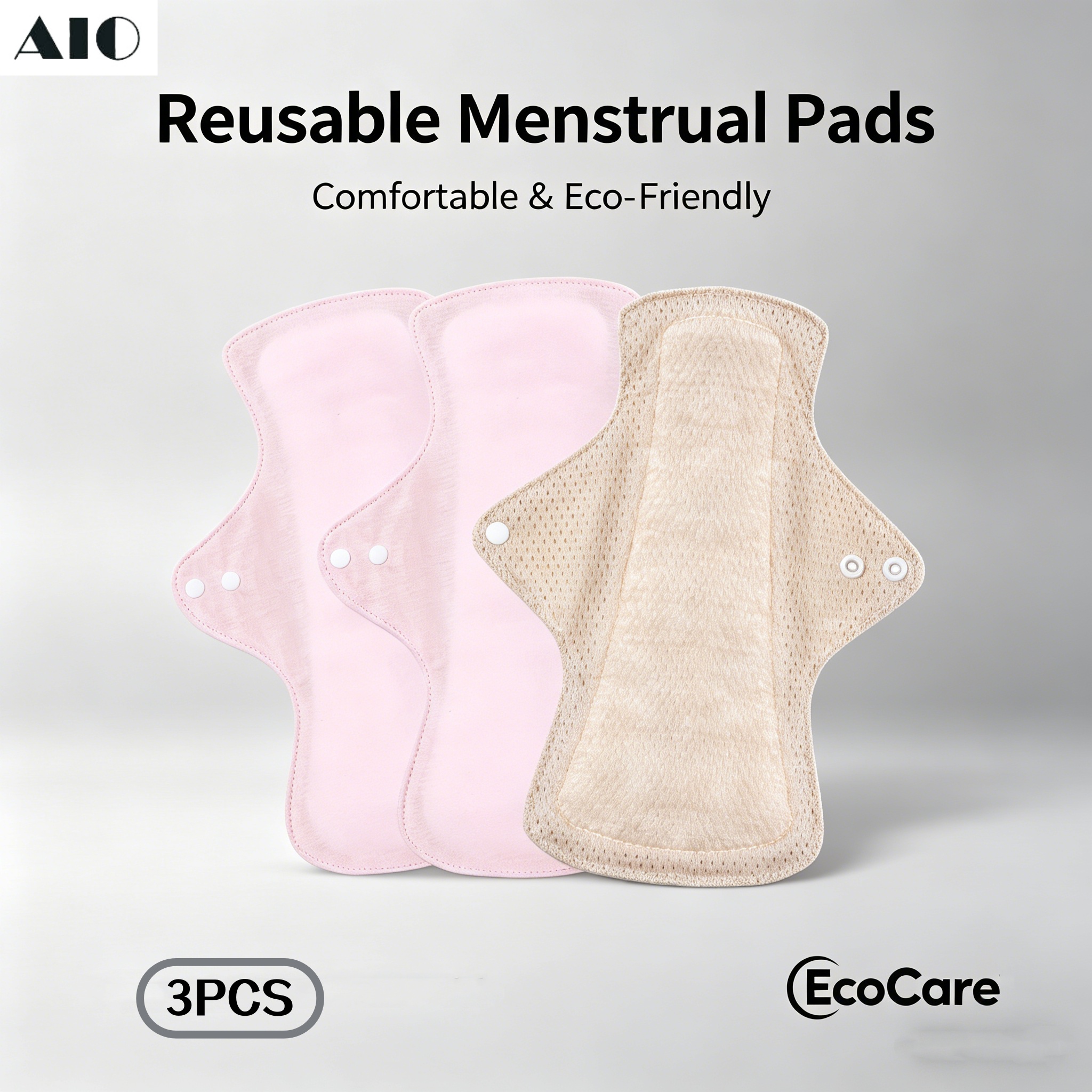 AIO Washable Incontinence Pads, Leak Proof Reusable Sanitary Pads for Women, Urine Proof Period Underwear Pads 3PCS wholesale