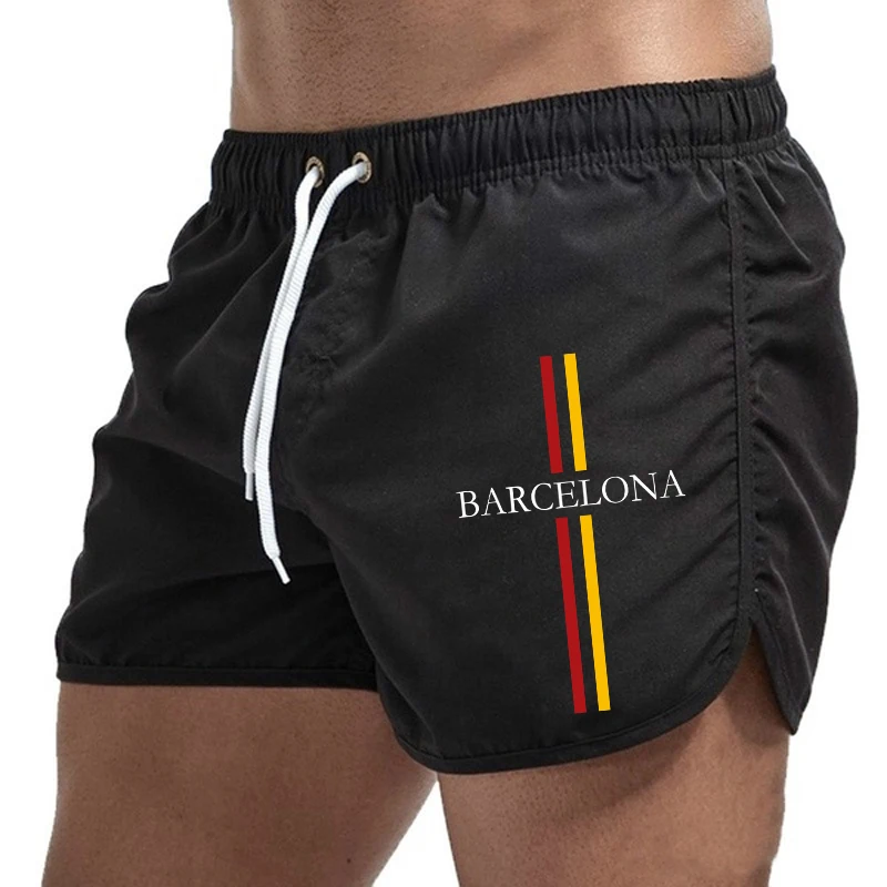 Barcelona Print Clothes Herren-Boardshorts, hochwertige, atmungsaktive, schnell trocknende Strandshorts für Herren, für den täglichen Gebrauch, Sport, Fitness, Radfahren