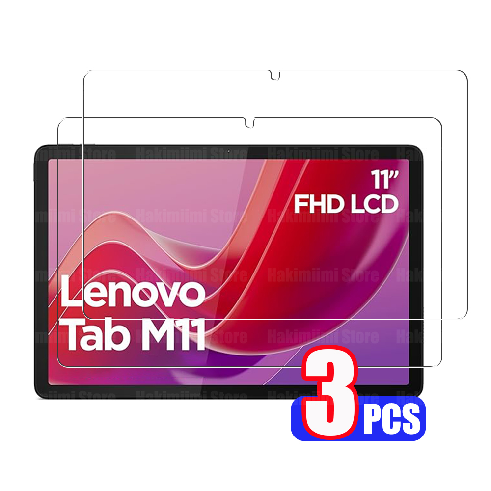 Protector de pantalla para Lenovo Tab M11 (11 pulgadas) 2024 lanzado transparente antiarañazos tableta película de vidrio templado antihuellas