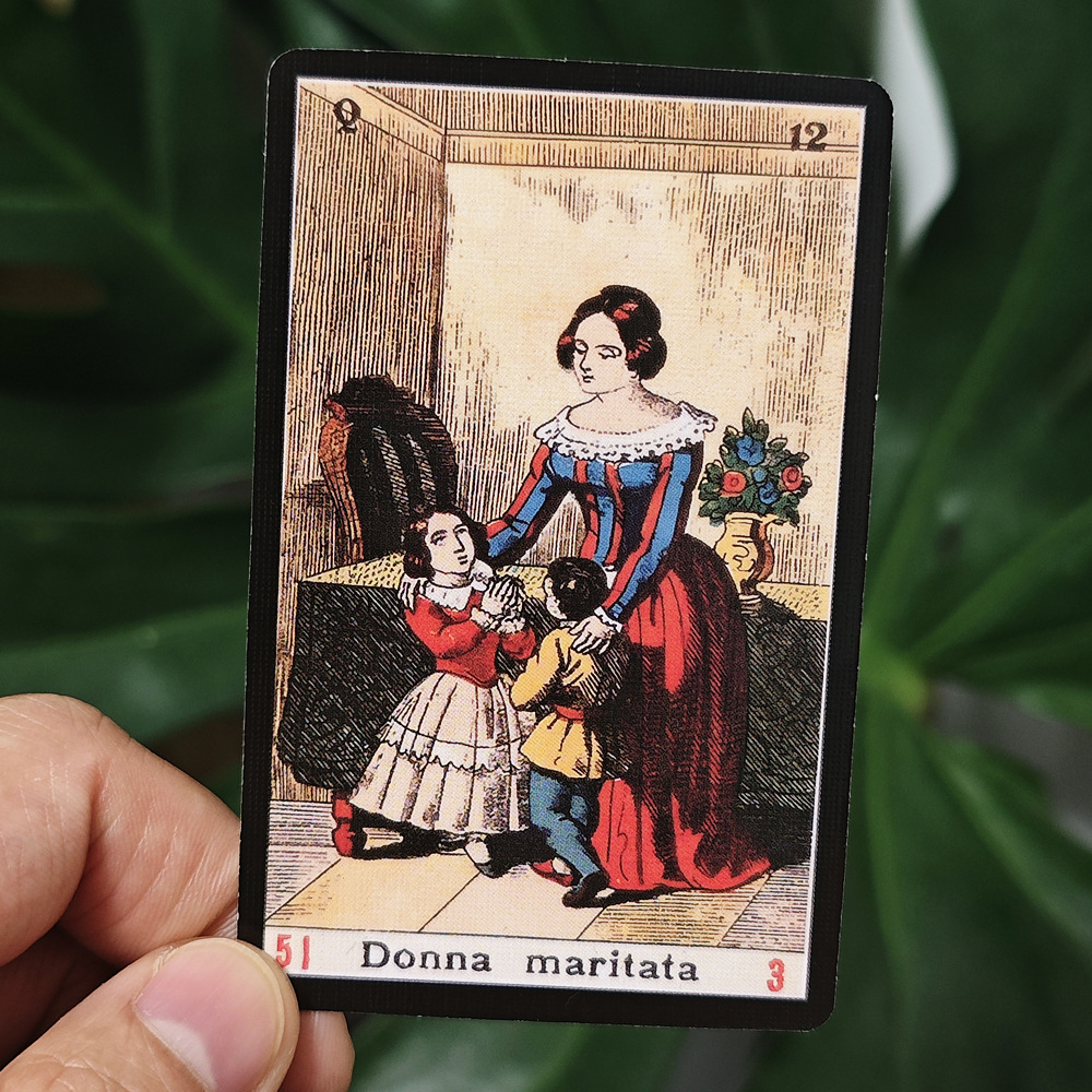 Carte Oracolo Sibila 3.5*2.4 Pollici Mazzo Oracolo Quotidiano Mazzo Italiano 52 Pezzi