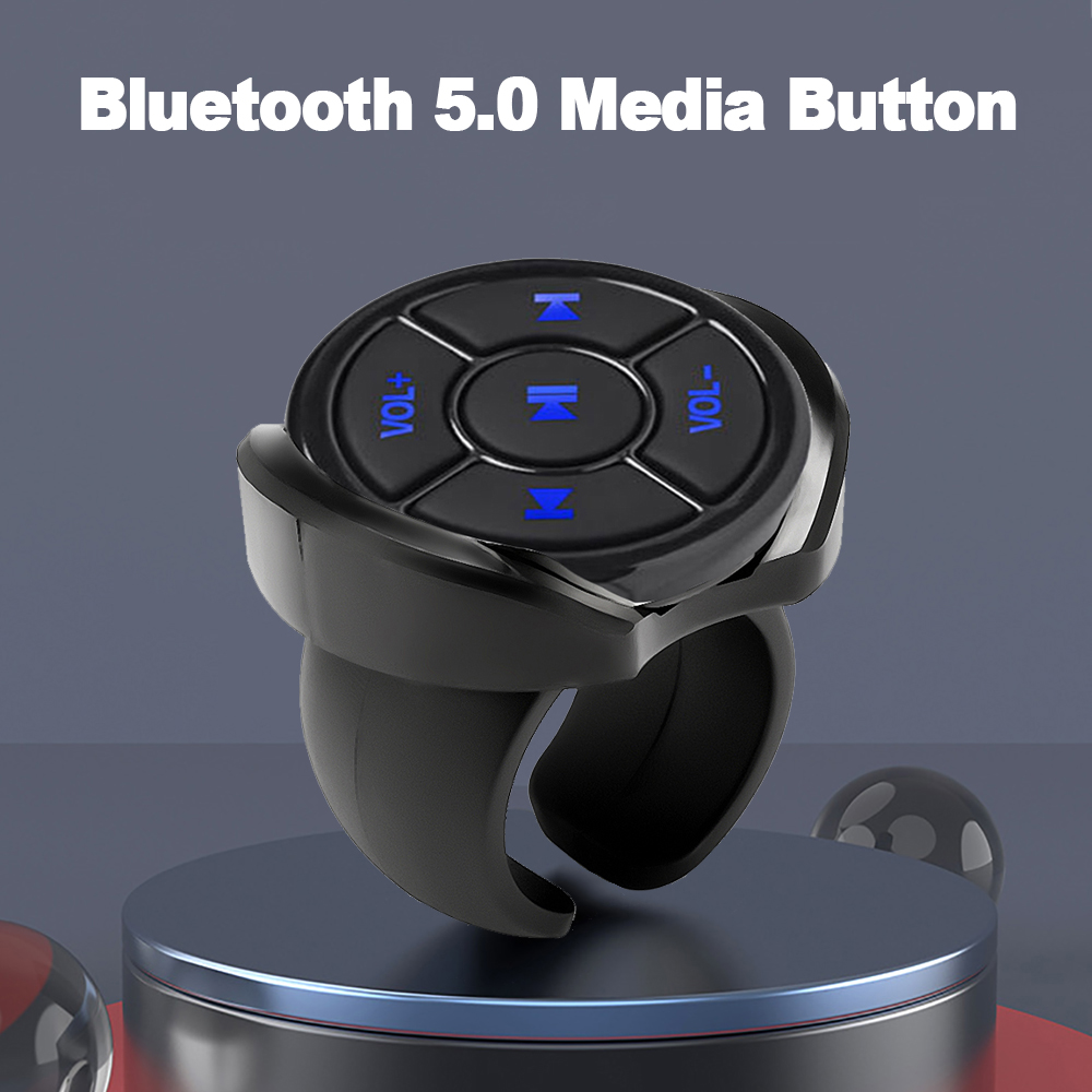 Беспроводной Bluetooth 5,0 пульт дистанционного управления, медиа-кнопка, автомобильный мотоцикл, велосипед, руль, воспроизведение музыки для IOS, Android, телефона, планшета