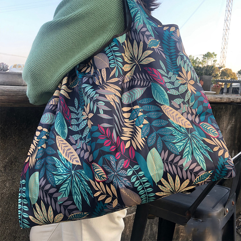 Borsa per la spesa per la spesa ecologica del supermercato portatile pieghevole di grande capacità, borsa a tracolla impermeabile