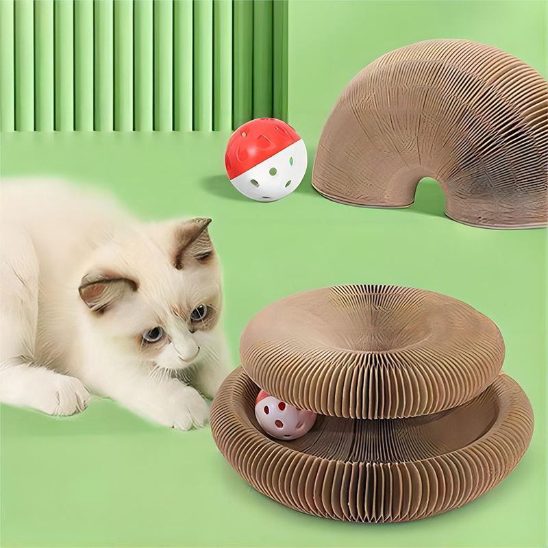 แมวพับ Magic Organ Cat Scratching BOARD ของเล่นตลกบด Claw เตียงนอนหนา Cat Interactive ของเล่น PET Supplies