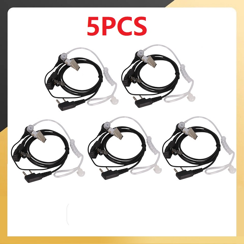 5 個 Baofeng UV5R トランシーバー Kapset Quansheng UV-K5 ヘッドセットヘッドフォンイヤホンケンウッド UV-5R UV82 UV-17 ラジオ整流子