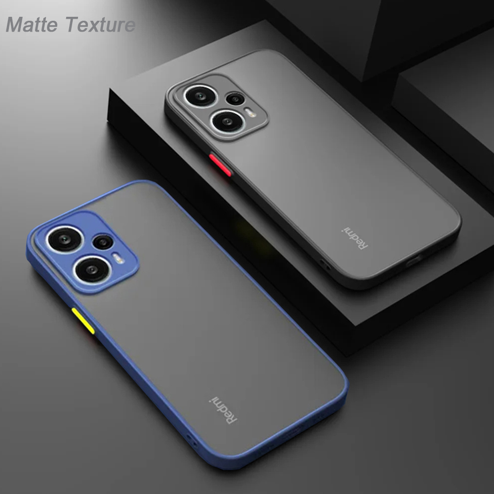 Xiaomi Redmi Note 12 Turbo 13,11,10 pro plus 4g,5g,12c用の耐衝撃性マットアーマーケース