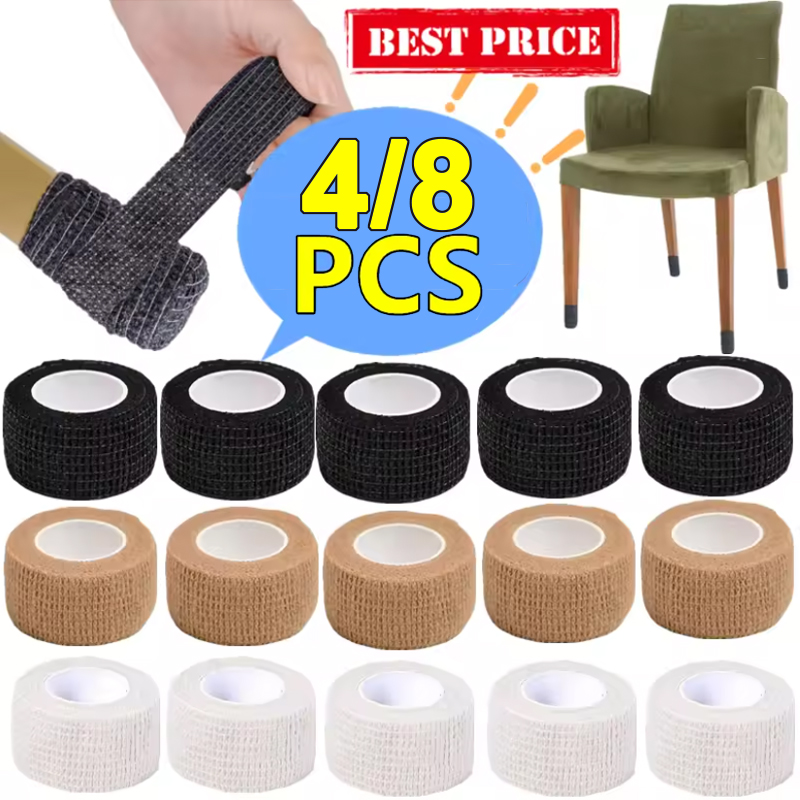 Protector de suelo para patas de silla, almohadillas para muebles para suelos de madera dura, calcetines para patas de silla de escritorio, cinta antideslizante para reducir el ruido, regalo, 4/8 Uds.