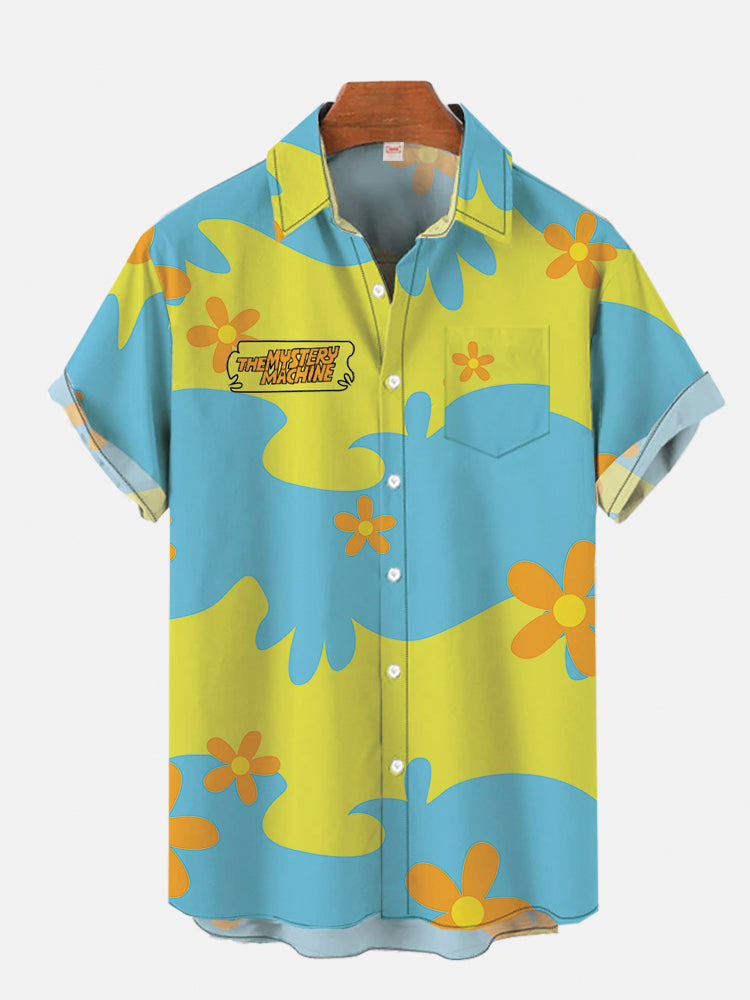 Chemise hawaïenne pour hommes, nouveau modèle de dessin animé imprimé en 3D, décontracté, imprimé Floral, manches courtes, hauts tropicaux hawaïens, été