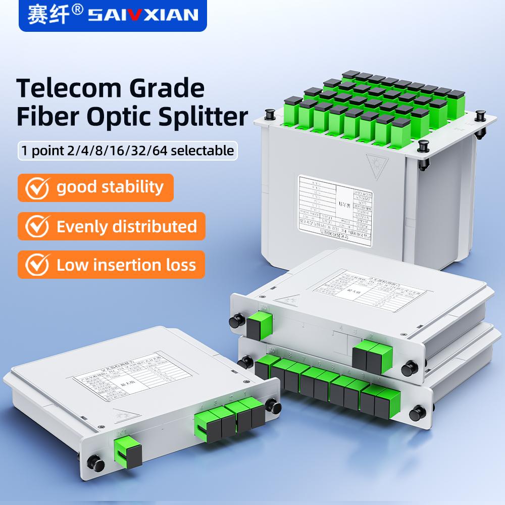 SC APC PLC 1x2/16 Волоконно-оптический разветвитель Вставка кассетной карты Разветвитель PLC FTTH Волоконно-оптический разветвитель