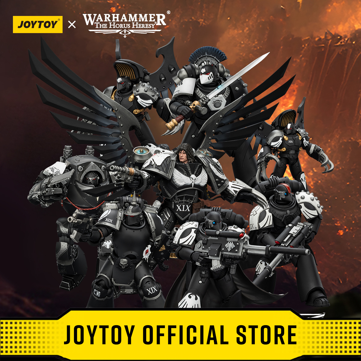 Фигурки JOYTOY Warhammer "Ересь Хоруса" 1/18: Корвус Коракс, Праймарх 19-го легиона Гарвановских стражей