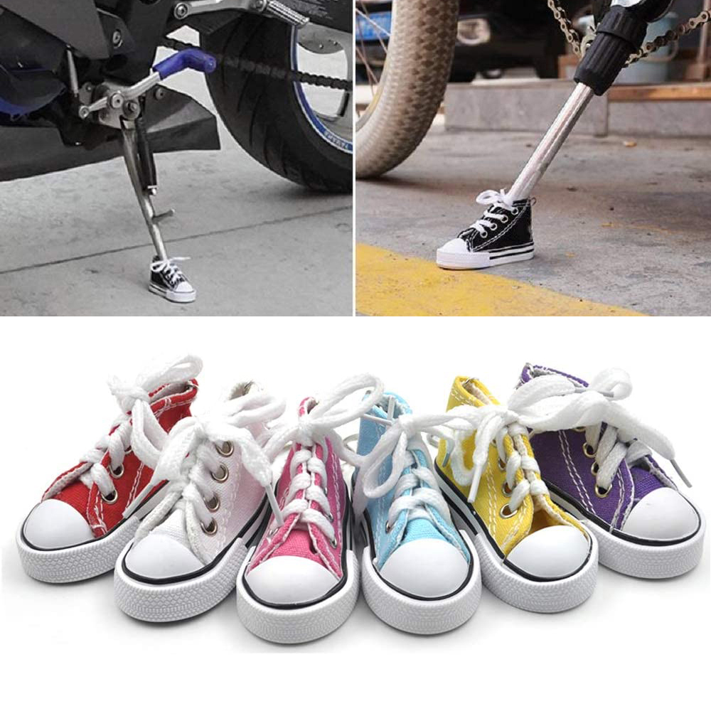 Kreatywny pokrowiec na statyw do motocykla Stojak boczny na rower Kształt buta Podpórka pod stopę Rower elektryczny Statyw Decor Mini buty Brelok do kluczy