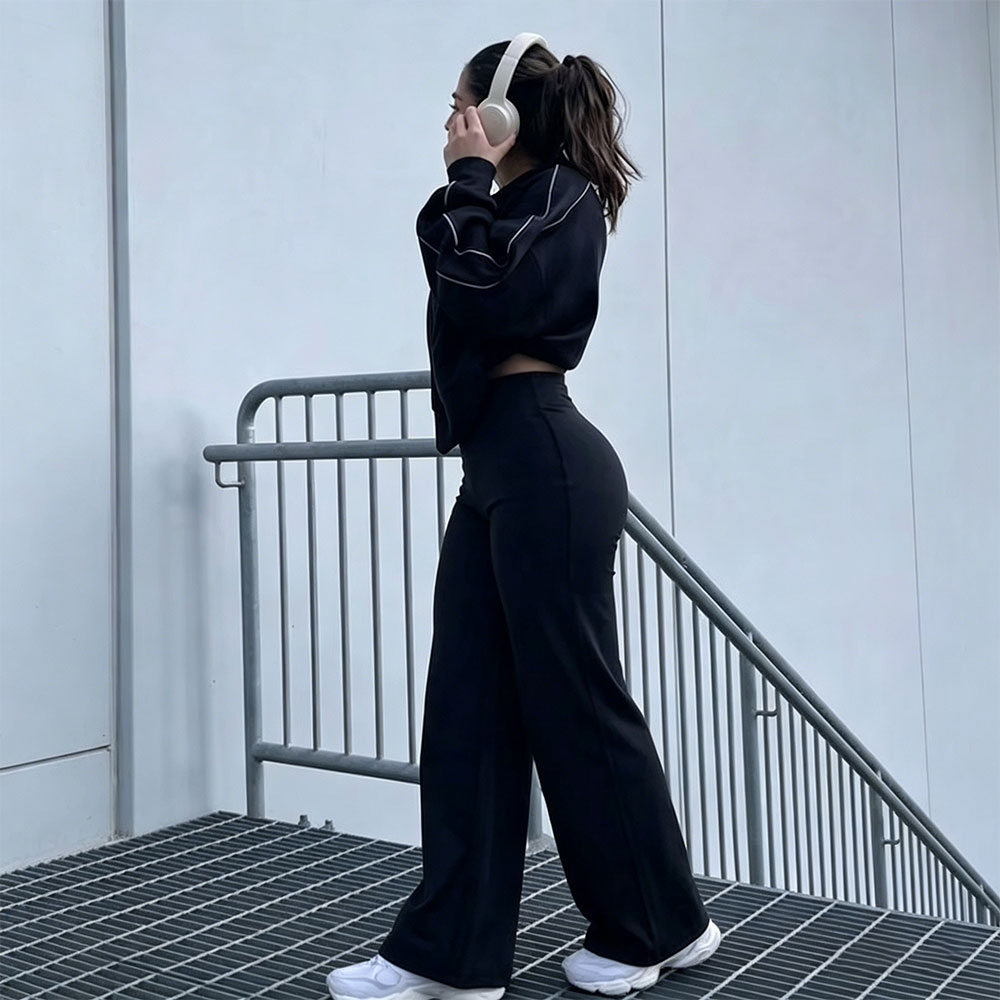 Pantalones Deportivos de Pierna Ancha Ultra Suaves con Efecto Levanta Glúteos, Tejido Tipo Mantequilla, Sensación de Segunda Piel, Ideales para Gimnasio, Entrenamiento y Running