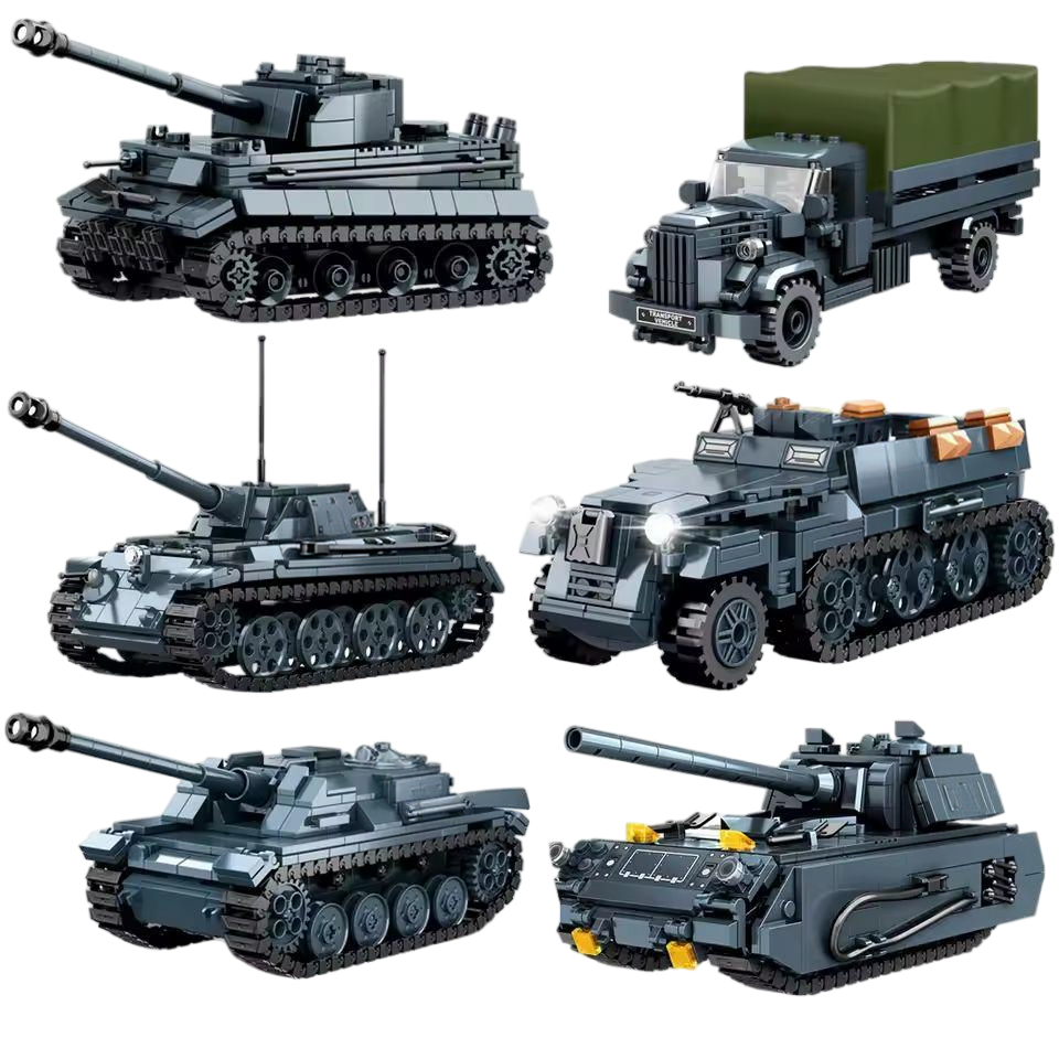 Militär Armee Soldaten Weltkrieg Panzer Gepanzertes Fahrzeug Modell Zusammenbaubare Bausteine DIY Spielzeug Geschenk