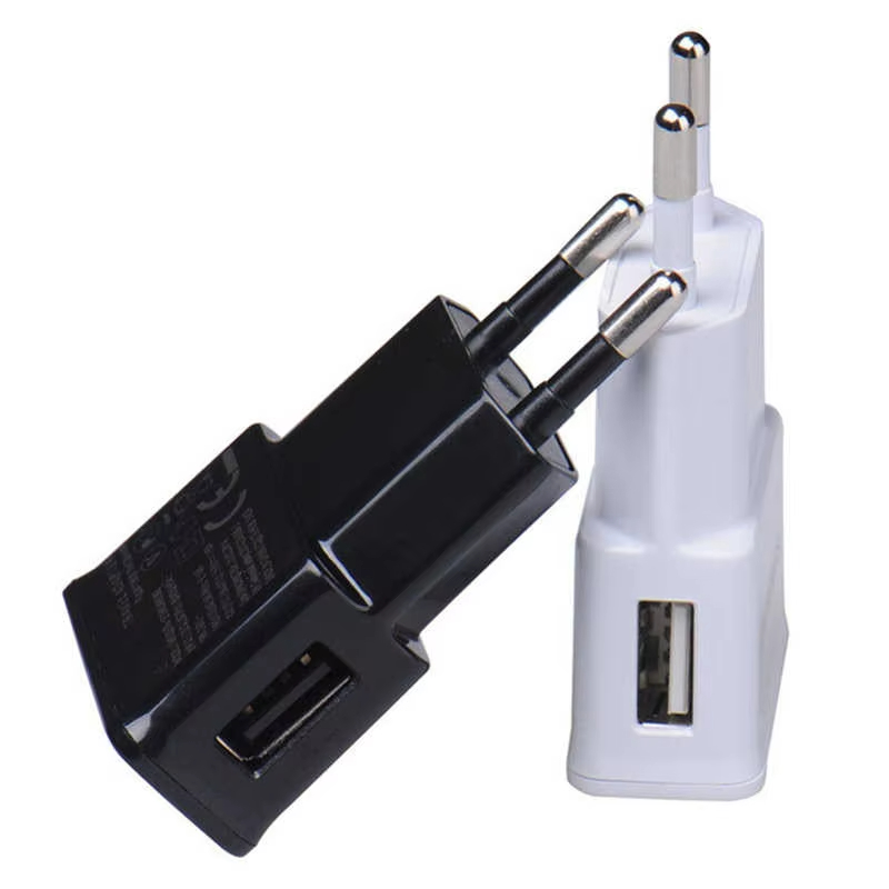 Настенное зарядное устройство USB, адаптер питания 5 В, 2 А, универсальное, сертифицированное CE, зарядное устройство с двумя USB-разъемами европейского стандартами, совместимое с Samsung Galaxy