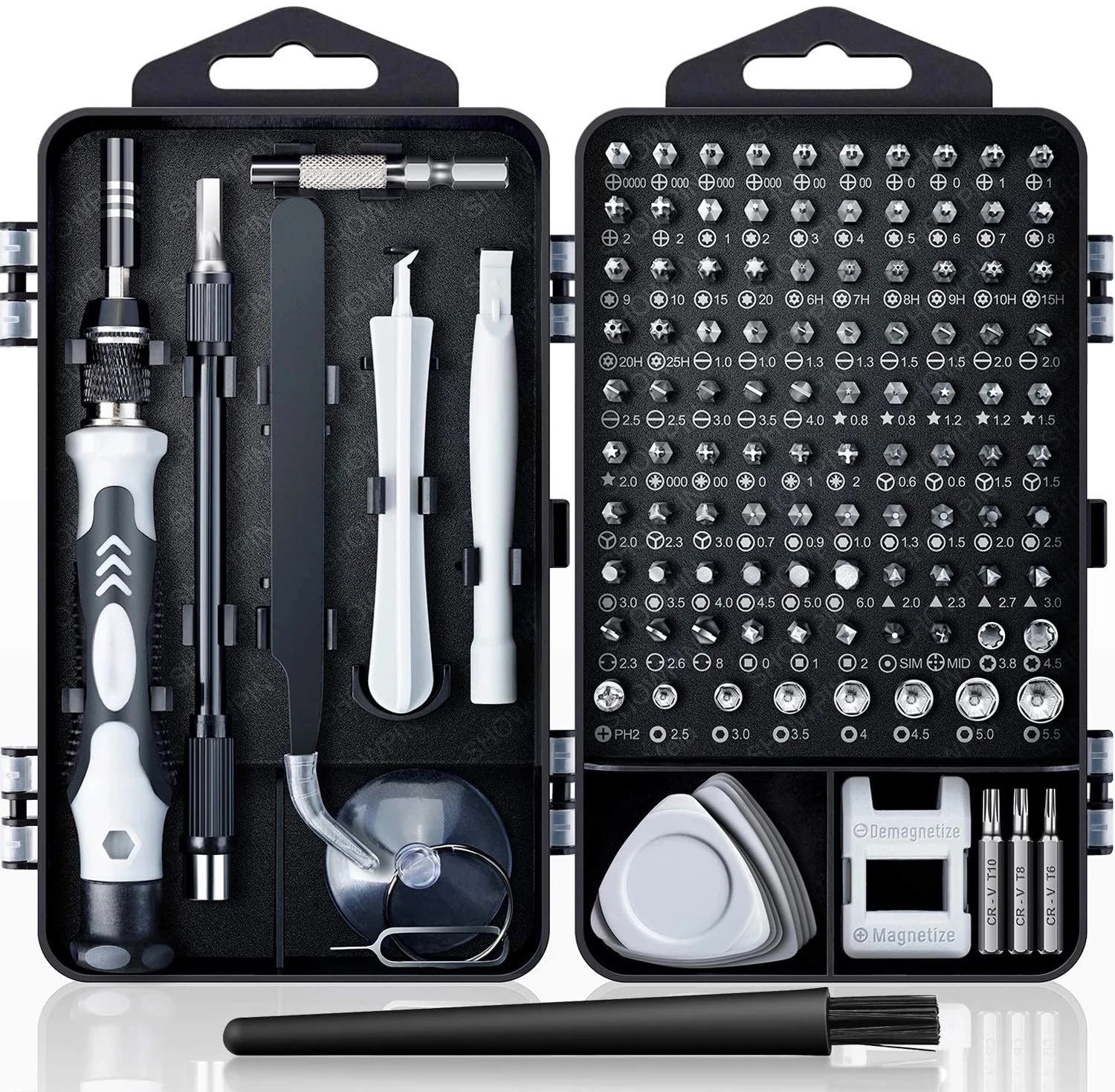 Juego de destornilladores de precisión, kit de destornilladores para computadora WZOBUY 115/122/138 en 1, kit de herramientas electrónicas para tableta, iPhone, reparación de PS4