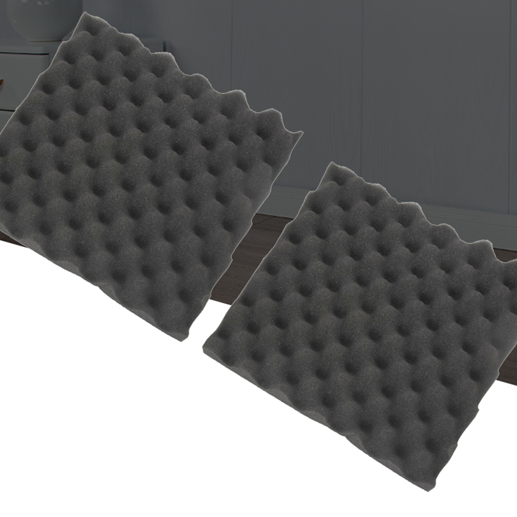 ELEG-24Pcs 30X30X4CM Звукоизоляционная акустическая пенопластовая плитка Шумопоглощающая