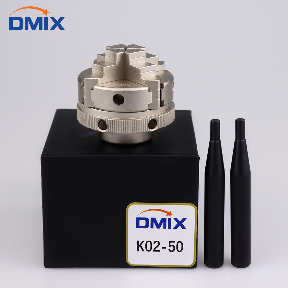 DMIX K01-50 K01-63 K02-50 K02-63 4-kaak zelfcentrerende 3-kaak zelfcentrerende handmatige scroll mini-houtdraaibank Chuck