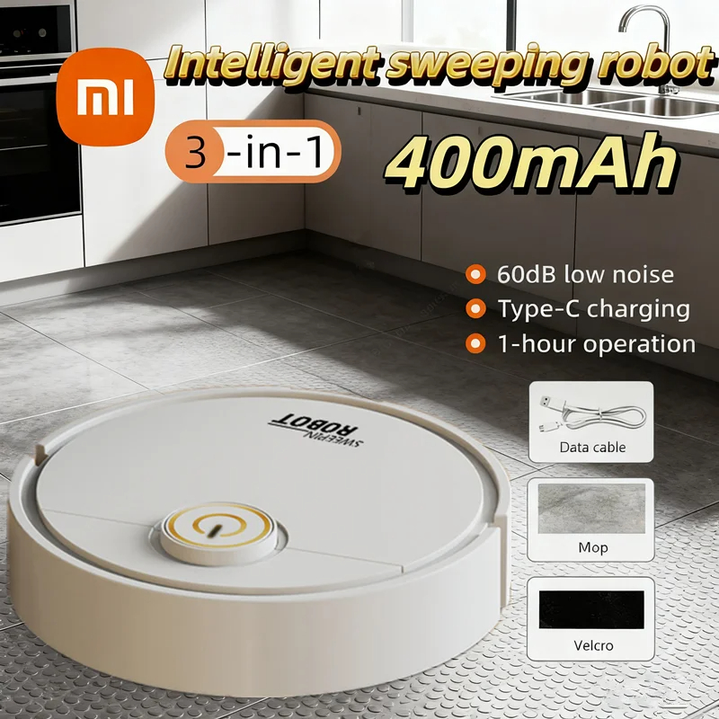 Xiaomi New Usb Rechargeable Robot Vacuum Cleaner Intelligent Cleaning Tool Robot Vacuum Cleaner Countertop Cleaner Smart Home