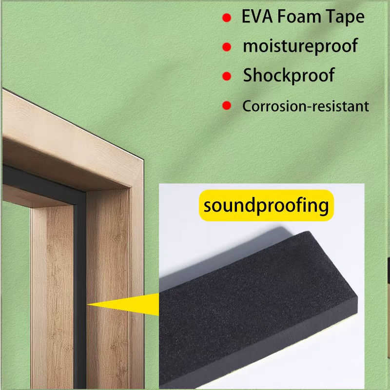 Bande d'étanchéité en mousse EVA pour porte et fenêtre, coupe-froid, auto-adhésive, insonorisée, coupe-vent, anti-poussière