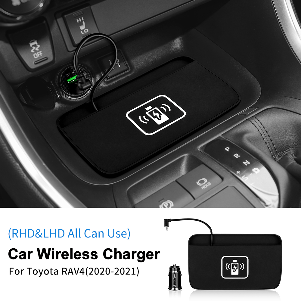 Support de charge rapide pour téléphone portable 15 W, chargeur sans fil pour intérieur de voiture, pour Toyota Rav4 Rav 4 xa50 2019 2020 2021 2022