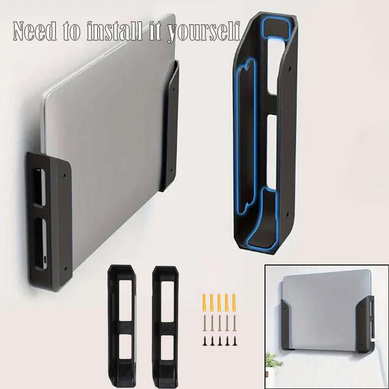 2 Buah/Set Dudukan Laptop Di Bawah Meja Dinding Dudukan Tahan Lama dengan Bantalan Anti Gores – Universal untuk Keyboard Tablet Di Bawah Dudukan Meja