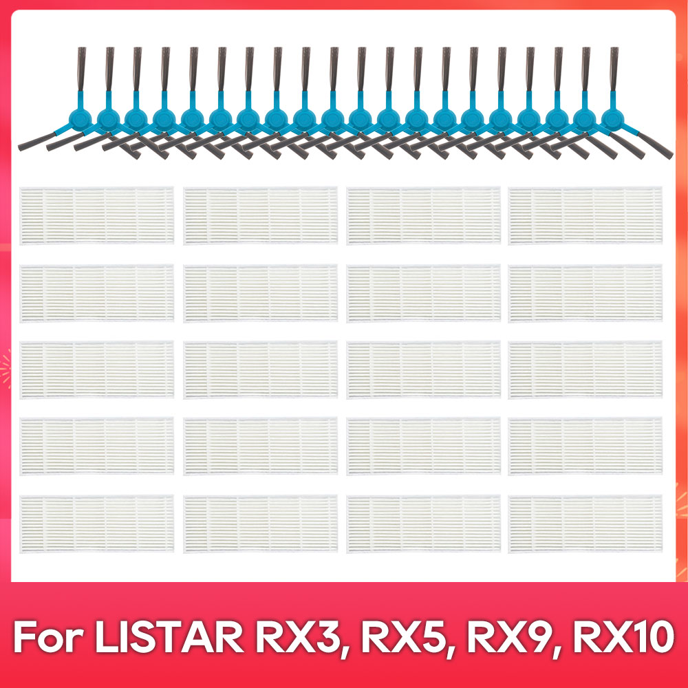 Ajuste para aspiradoras robot (ale이ktaRX3, RX5, RX9, RX10 / LISTAR RX3, RX5, RX9, RX10) Parte Filtro de cepillo lateral principal