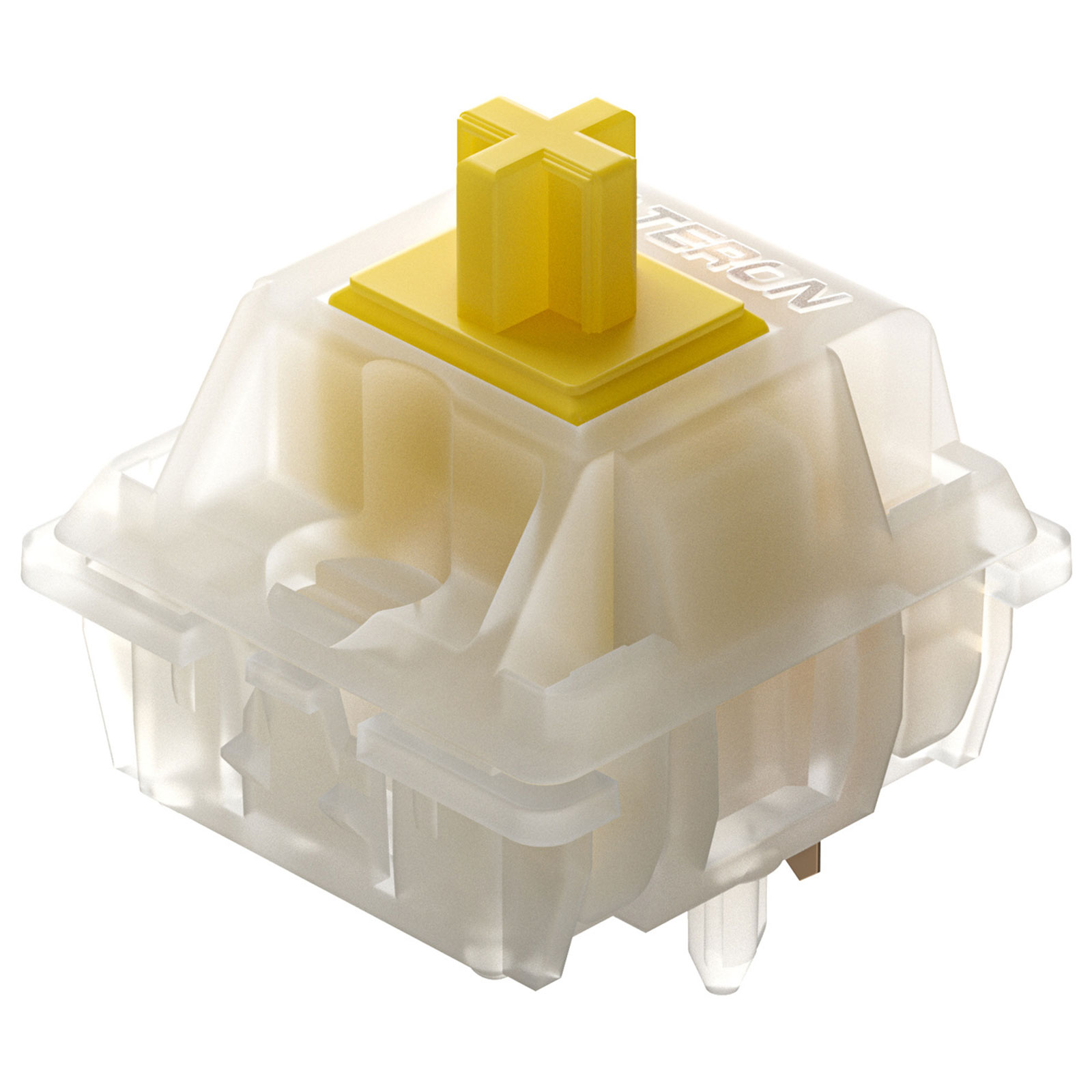 GATERON KS-3X1 V2 commutateurs Pro jaune laiteux commutateurs de clavier linéaires pré-lubrifiés à 5 broches pour clavier mécanique MX
