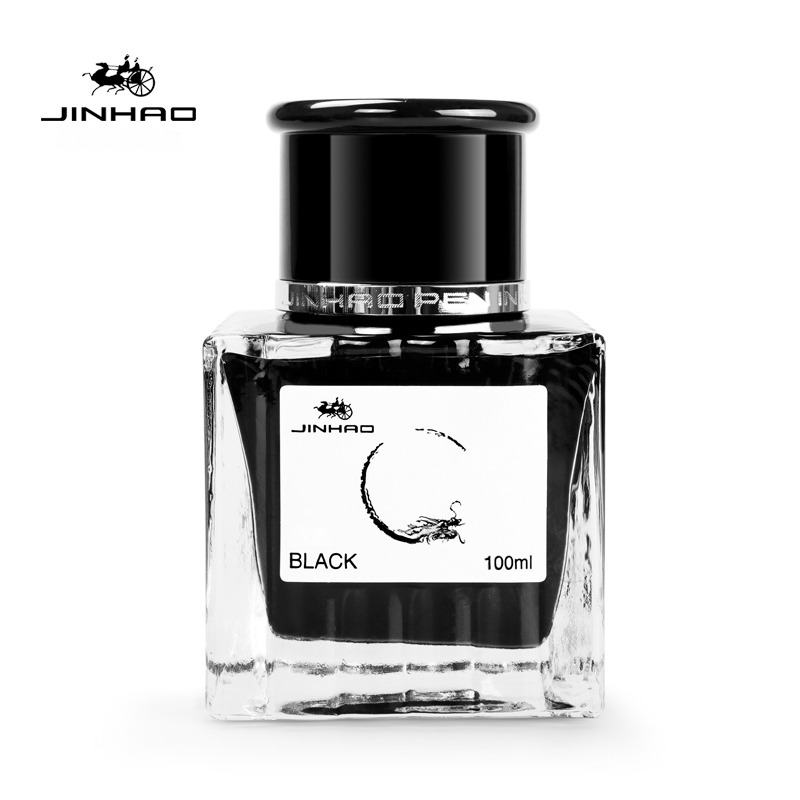 JINHAO-Cartouche d'encre pour stylo plume, 30/50/100ml, sans carbone, recharge, bouteille en verre, fournitures scolaires et de bureau