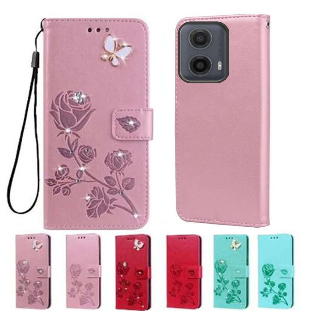 Funda con tapa tipo billetera con tarjetero para Moto G04 G14 G24 G34 G54 G84 G13 G23 G53 G73 G22 G52 G62 G72 G10 G20 G 5G 2024 Funda de cuero