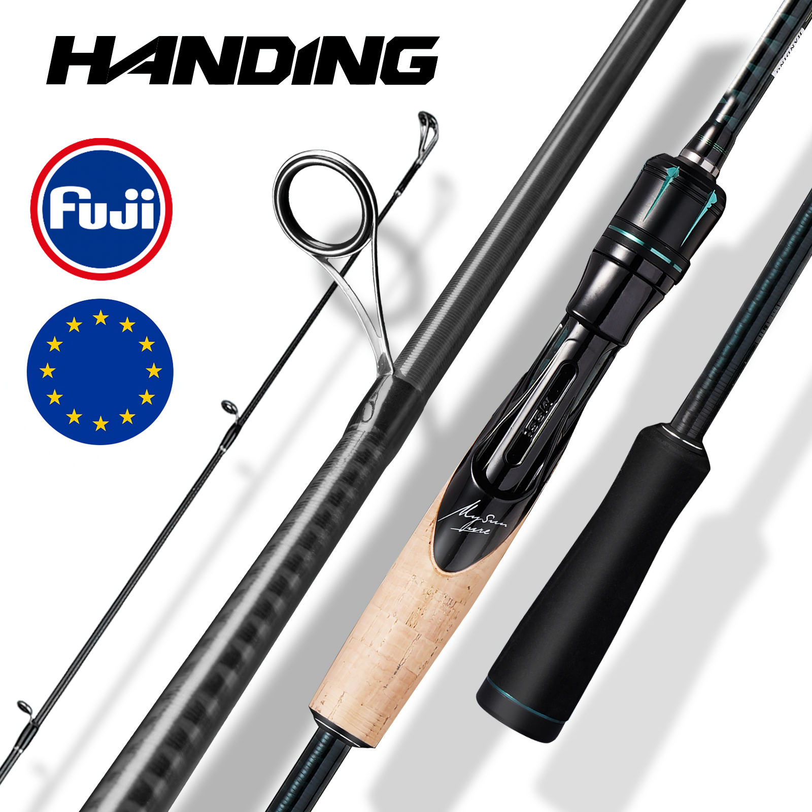 HANDING Magic L Joran Pancing 1.98-2.44M UL/L/ML/MH/M 2 Bagian Joran Pancing MF/F Berat Umpan 1.5-40G untuk Air Laut atau Air Tawar