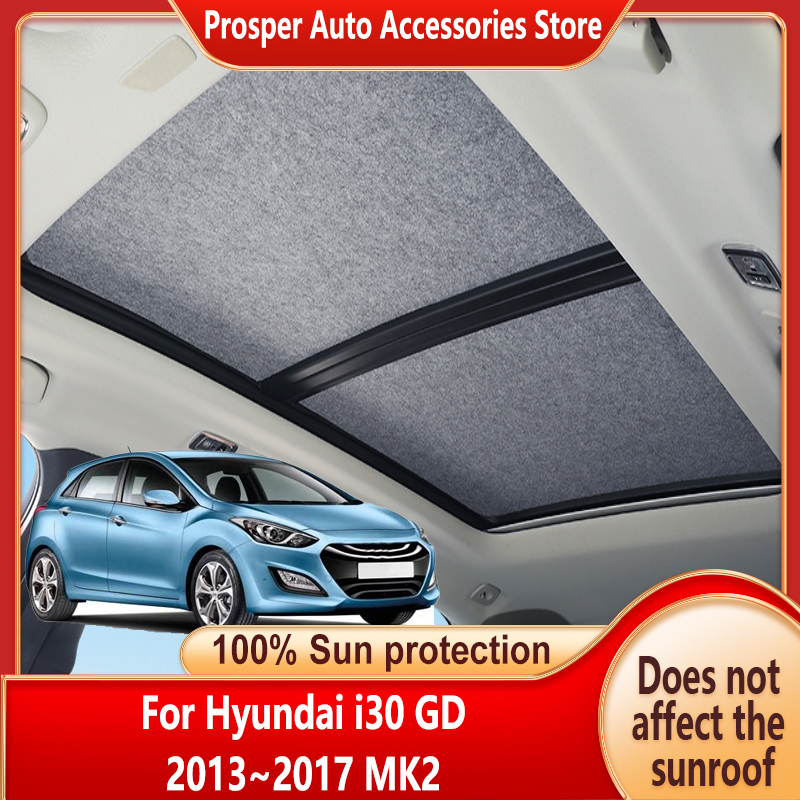 Auto Panoramisch Zonnedak Isolatie Dakvizier Voor Hyundai i30 GD 2013 ~ 2017 2016 MK2 Zonwering Adsorptie Sky Gordijn Zonnescherm