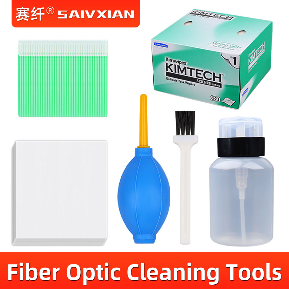 ไฟเบอร์ออปติกทําความสะอาด Sticks ไฟเบอร์ออปติก Swabs สําหรับ 1.25 มม./2.5 มม.LC/SC/FC/ST Connectors 100PCS เส้นใยทําความสะอาด FTTH เครื่องมือ