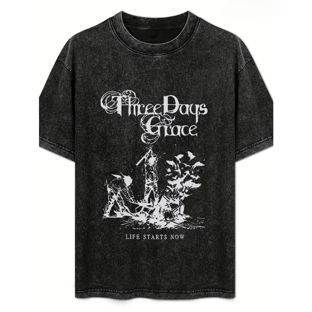 Rock Grace Trzeda Dzień Zespołu Prany Nowy Model Męska Koszulka T-shirt Homme Graficzne Koszulki Męskie T-shirt dla Mężczyzn Ropa Hombre