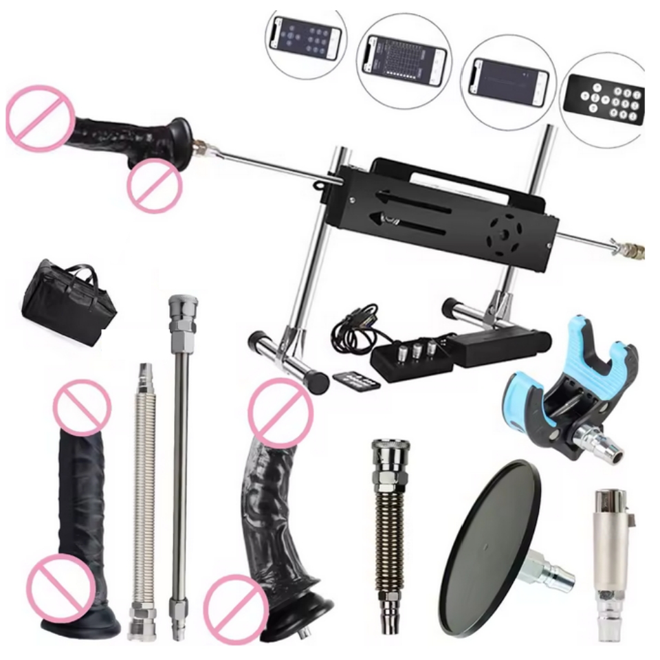FREDORCH 200W Stoßende G-Punkt-Sexmaschine mit Dildo, Sexspielzeug, alle Winkel verstellbar, Masturbator mit App-/Fernbedienung/Kabelsteuerung für Frauen und Männer, SM-Spiele, leistungsstarke Sexmaschine