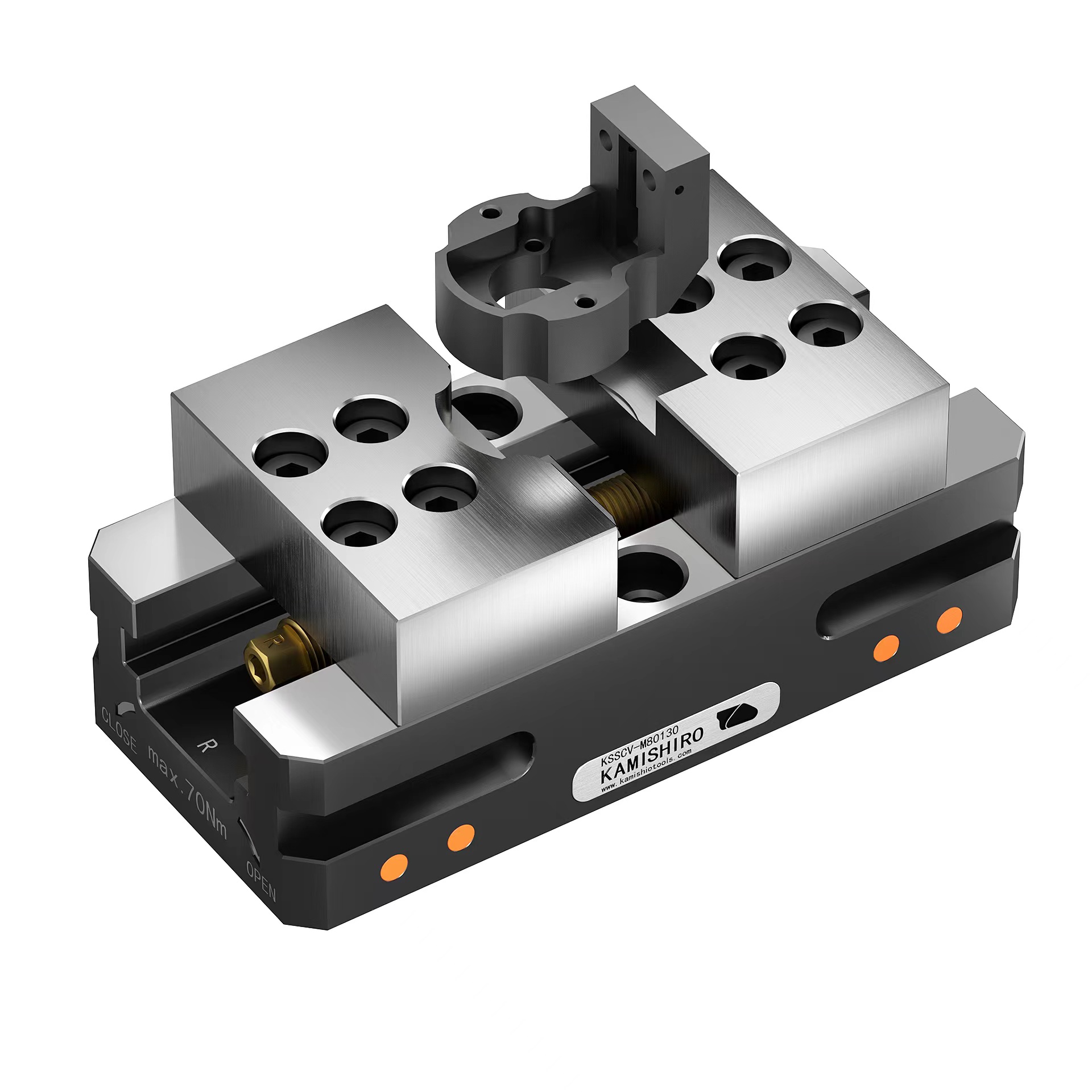 Kamishiro 130*80Mm Catok Pemusatan Mandiri Rahang Lembut untuk Mesin Penggilingan 5thaxis Makro Grip Lang Catok Kompatibel Wakil Presisi Tinggi